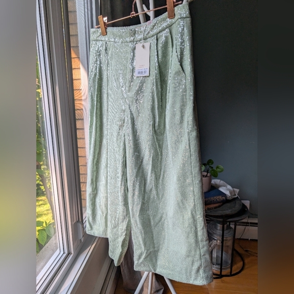 Sequin crop full leg dress pants - Picture 2 of 5